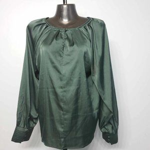 Fab'rik Women's Hunter Green Long Sleeve Blouse |Size: S